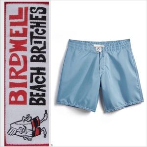 BirdWell Beach Britches 300 Board Shorts swim trunks Federal Blue 33x8